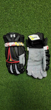 Load image into Gallery viewer, Lacrosse Gloves - &quot;BE THE BEST&quot; Maryland Wrist Black Gloves - Large &amp; XL