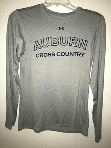 Women's Auburn Grey Cross Country Long Sleeve Performance Wear