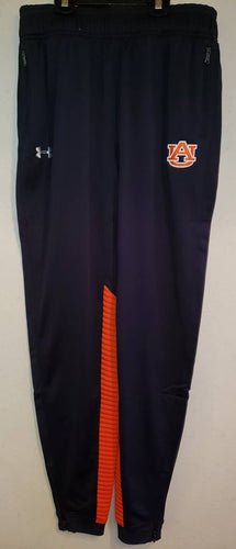 Auburn Women's Navy Jogger Sweatpants with Orange Bubble Insert on Inner Bottom Leg