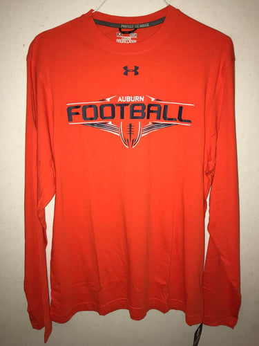 Auburn Football Men's Orange Long Sleeve Shirt