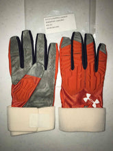 Load image into Gallery viewer, Under Armour Football Gloves Orange OL Grip