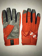 Load image into Gallery viewer, Under Armour Football Gloves Orange OL Grip