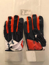 Load image into Gallery viewer, Under Armour Football Gloves Blue/White Sticky Grip
