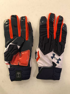 Under Armour Football Gloves Blue/White Sticky Grip