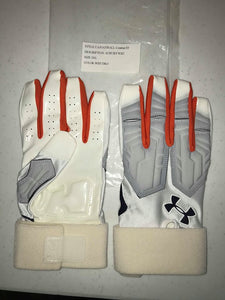 Under Armour Football Gloves White/Grey OL Grip