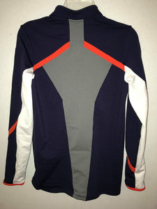 Women's Auburn Navy, Orange & White 1/4 Zip Jacket