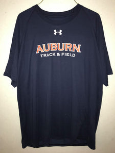Men's Auburn Navy Track & Field Short Sleeve Compression