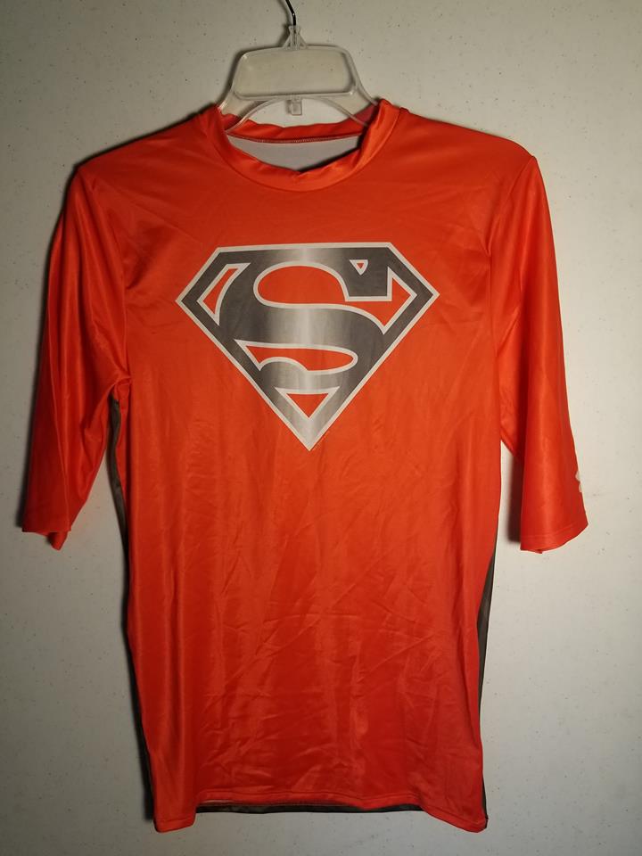 AU Short Sleeve Orange Superman Compression Wear