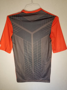 AU Short Sleeve Orange with Grey Back Compression Wear
