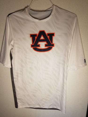 AU White Short Sleeve with Grey Back Compression Wear
