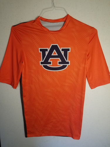 AU Short Sleeve Orange with Grey Back Compression Wear