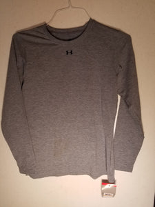 Grey "AU" on Back, Long Sleeve Performance Shirt