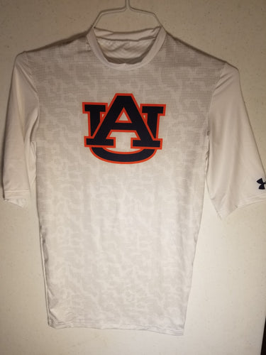 AU White Short Sleeve with White Back Compression Wear
