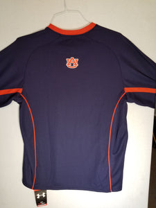 "Auburn Undeniable" Navy Long Sleeve Performance Shirt with Piping