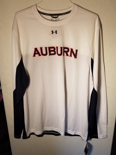 2014 BCS Championship Long Sleeve Performance Shirt White with Navy Sleeve Accents