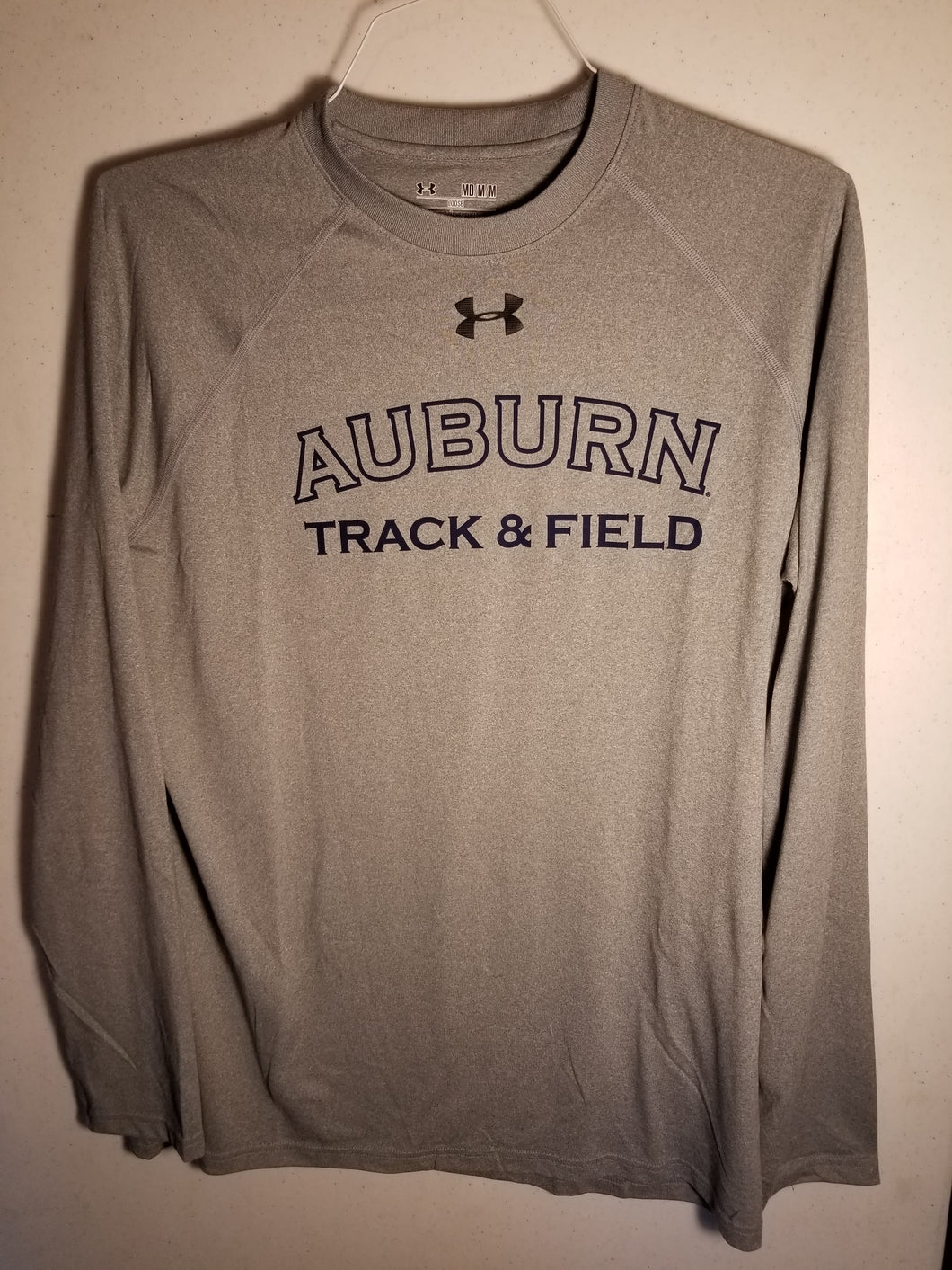 Men's Auburn Grey Track & Field Long Sleeve Performance Wear
