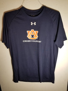 Men's Auburn Navy Cross Country "AU" Short Sleeve Performance Shirt
