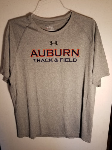 Men's Auburn Grey Track & Field Short Sleeve Performance Wear