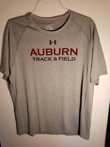 Men's Auburn Grey Track & Field Short Sleeve Performance Wear