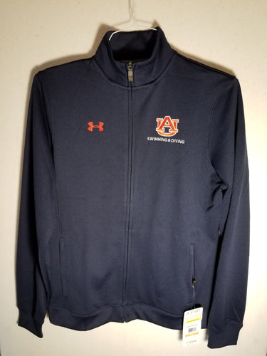 Auburn Navy Full Zip Long Sleeve with Ribbon Trim on Back