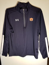 Load image into Gallery viewer, Auburn Navy 1/4 Zip Pullover Jacket with White Striped Sleeves