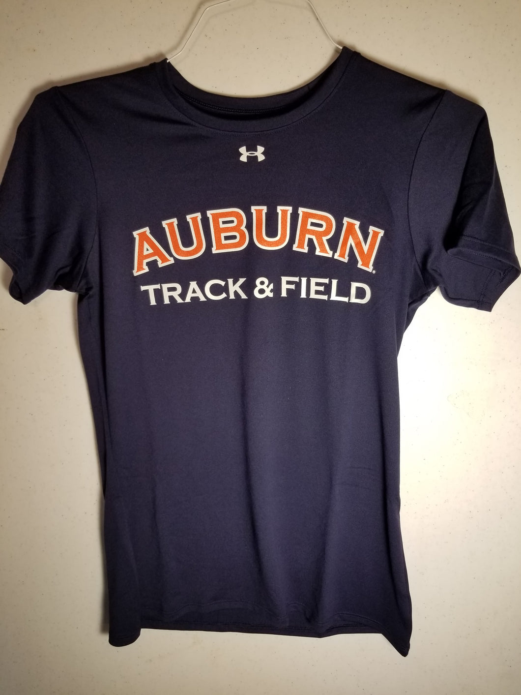 Navy Auburn Track & Field Short Sleeve Performance Shirt