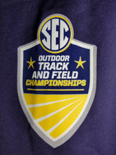 Load image into Gallery viewer, Auburn Navy 1/4 Zip Pullover Jacket with White Striped Sleeves