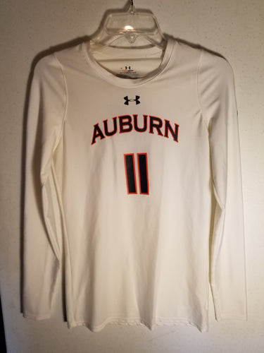Auburn White Volleyball Jersey Team Issued Game Jersey #11