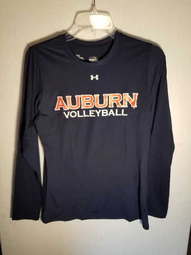 Auburn Navy Volleyball (White Text) Long Sleeve Performance Wear