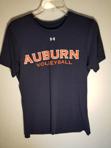 Auburn Navy Short Sleeve "Volleyball" (in Orange) Performance Wear