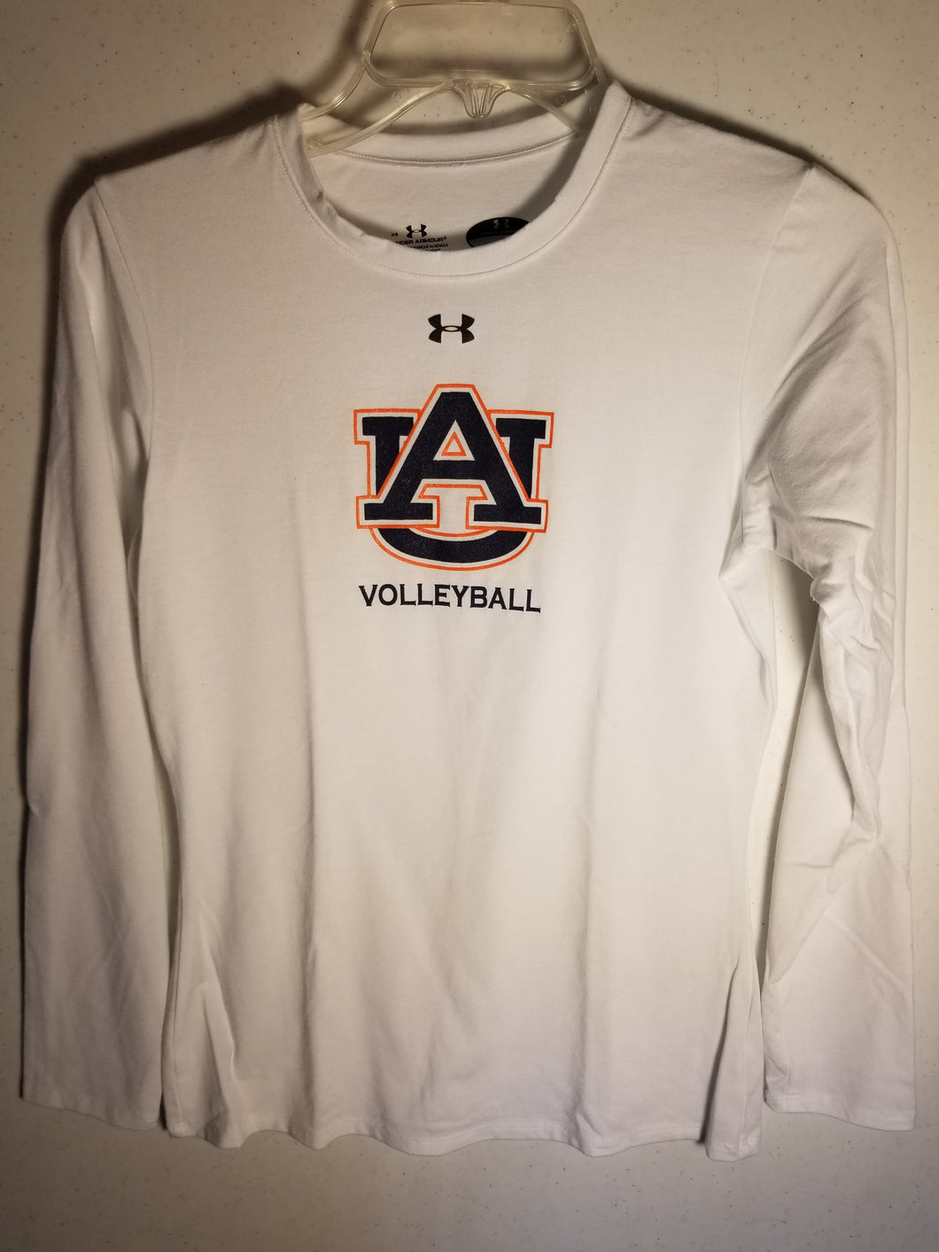 Auburn White Long Sleeve Volleyball Performance Wear