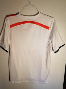 Auburn White Short Sleeve Jersey with Orange Diagonal
